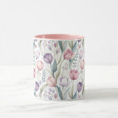 Scandinavisch tulp bloemmotief mok (Midden)