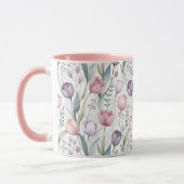 Scandinavisch tulp bloemmotief mok (Links)