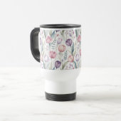 Scandinavisch tulp bloemmotief reisbeker (Voorkant links)