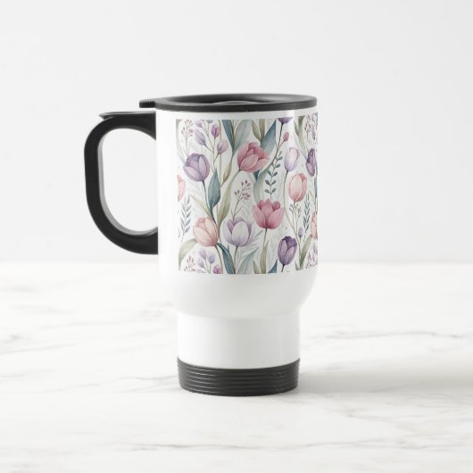 Scandinavisch tulp bloemmotief reisbeker (Links)