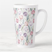 Scandinavisch tulpenbloempatroon latte mok (Rechts)