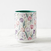 Scandinavisch tulpenbloempatroon mok (Midden)