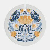 Scandinavisch Volkskunst Bloemen Ornament (Achterkant)