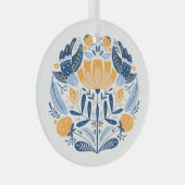 Scandinavisch Volkskunst Bloemen Ornament (Voorkant Rechts)