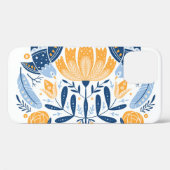 Scandinavisch Volkskunst Bloemen Ornament Case-Mate iPhone Case (Achterkant (horizontaal))