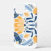 Scandinavisch Volkskunst Bloemen Ornament Case-Mate iPhone Case (Achterkant)