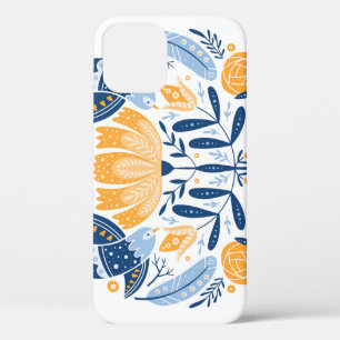 Scandinavisch Volkskunst Bloemen Ornament Case-Mate iPhone Case