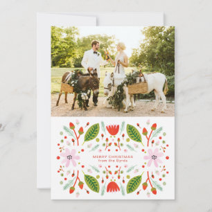 Scandinavisch Volkskunst Kerst Lijst Feestdagenkaart