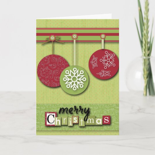 Scandinavisch Westelijk Land Primitief Kerstmis Feestdagen Kaart (Voorkant)