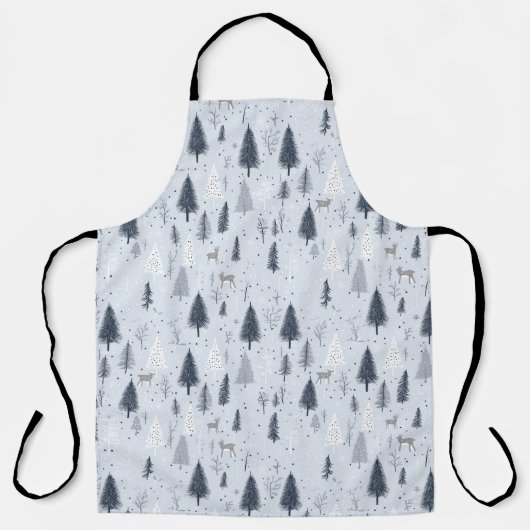 Scandinavisch winterbos schort (Voorkant)