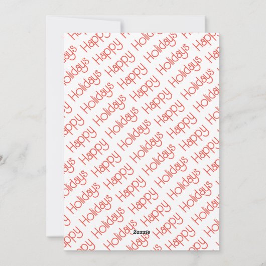 Scandinavisch winterlandschap met kersthuizen feestdagenkaart (Achterkant)