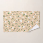 Scandinavisch wit bloemmotief bad handdoek (Handdoek)