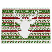 Scandinavisch wit rendier groot cadeauzakje (Voorkant)