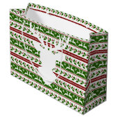 Scandinavisch wit rendier groot cadeauzakje (Achterkant Gekanteld)