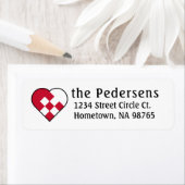 Scandinavisch Yule hart - gepersonaliseerd Etiket (Insitu)