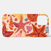 Scandinavisch zomerpatroon: zeesterren Zee Case-Mate iPhone Case (Achterkant (horizontaal))