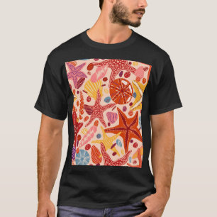 Scandinavisch zomerpatroon: zeesterren Zee T-shirt