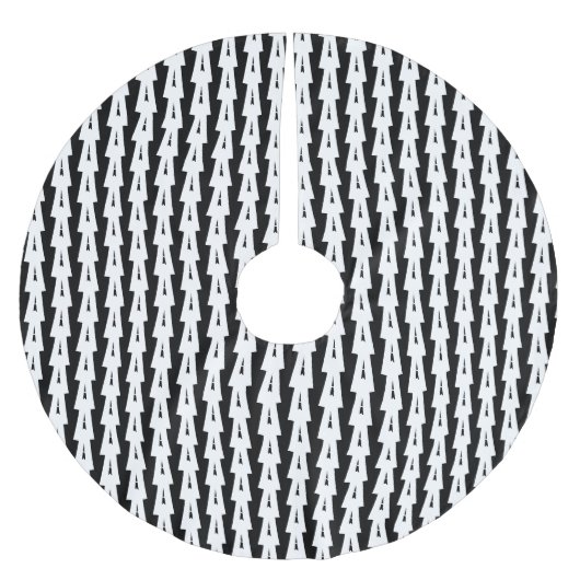 Scandinavisch zwart wit, eenvoudig denneurenboompa kerstboom rok (Voorkant)