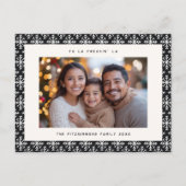 Scandinavisch zwart-wit foto vakantie Briefkaart (Voorkant)