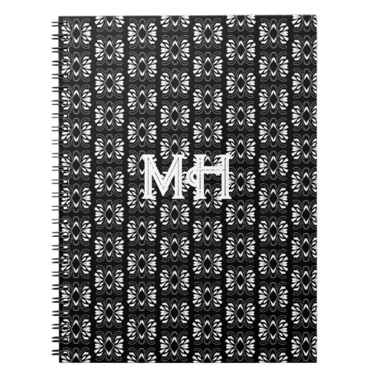 Scandinavisch zwart-wit modern flair ontwerp notitieboek (Voorkant)