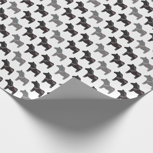 Scandinavisch Zweeds Dala Paard Cadeaupapier (Hoek)