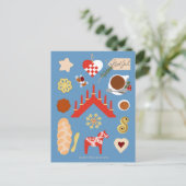 Scandinavisch/Zweeds Jul-kerstboomontwerp Briefkaart (Staand voorkant)