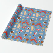 Scandinavisch/Zweeds Jul-kerstboomontwerp Cadeaupapier (Uitgerold)
