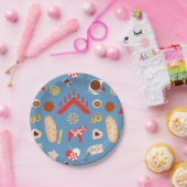 Scandinavisch/Zweeds Jul-kerstboomontwerp Papieren Bordje (Feest)