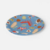 Scandinavisch/Zweeds Jul-kerstboomontwerp Papieren Bordje (Gekanteld)