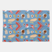 Scandinavisch/Zweeds Jul-kerstboomontwerp Theedoek (Horizontaal)