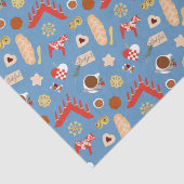 Scandinavisch/Zweeds Jul-kerstboomontwerp Tissuepapier (Detail)