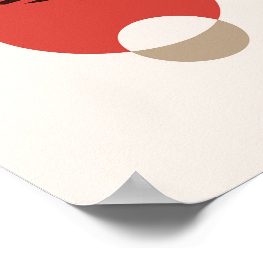 Scandinavische Abstracte geometrische circletkunst Poster (Hoek)