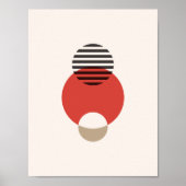 Scandinavische Abstracte geometrische circletkunst Poster (Voorkant)