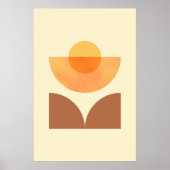 Scandinavische Abstracte geometrische cirkelkunst Poster (Voorkant)