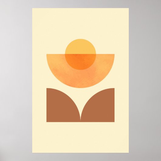 Scandinavische Abstracte geometrische cirkelkunst Poster (Voorkant)