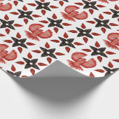 Scandinavische adelaar en caleidoscoop patroon cadeaupapier (Hoek)