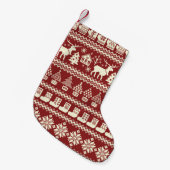 Scandinavische afbeelding kleine kerstsok (Voorkant (Hangend))
