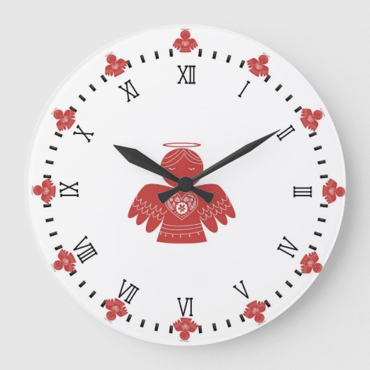 Scandinavische angel art klok (Voorkant)