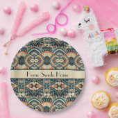 Scandinavische Art Deco aanpasbaar Papieren Bordje (Feest)