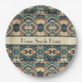 Scandinavische Art Deco aanpasbaar Papieren Bordje (Voorkant)