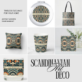 Scandinavische Art Deco aanpasbaar Papieren Bordje