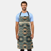 Scandinavische Art Deco aanpasbaar Schort (Gedragen)