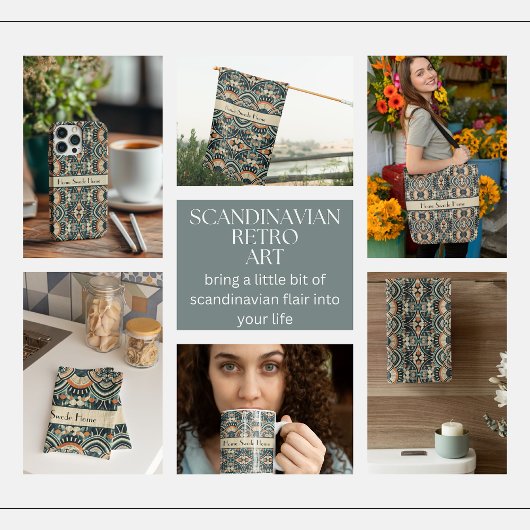 Scandinavische Art Deco aanpasbaar Sleutelhanger