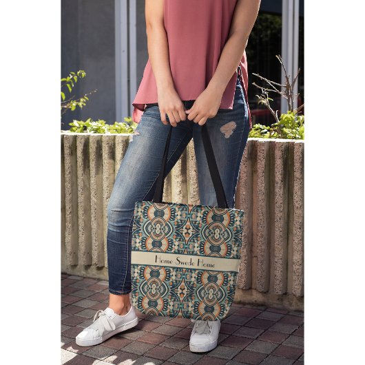 Scandinavische Art Deco aanpasbaar Tote Bag