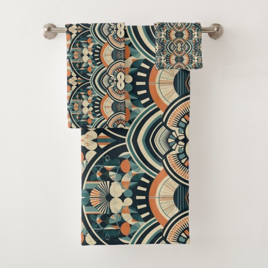 Scandinavische Art Deco Bad Handdoek (Insitu)