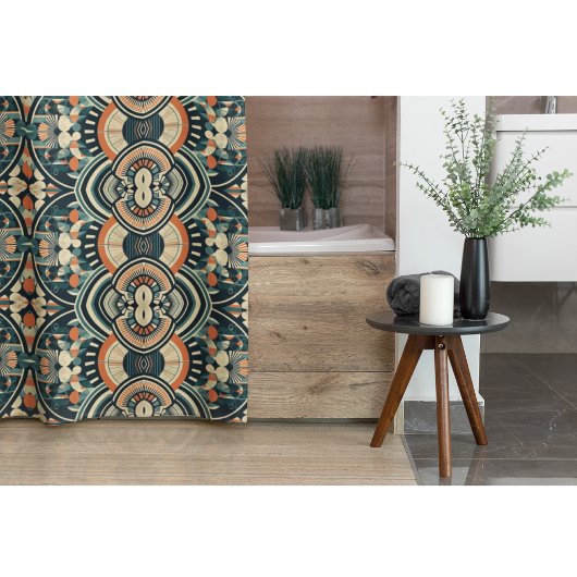 Scandinavische Art Deco Douchegordijn