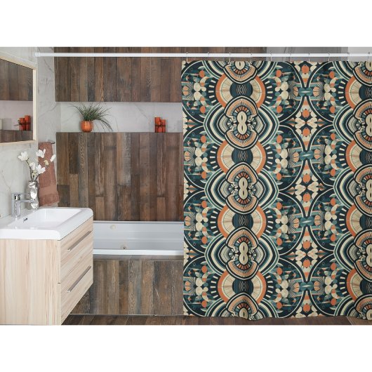 Scandinavische Art Deco Douchegordijn