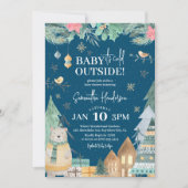 Scandinavische 'Baby het is koud buiten' Baby show Kaart (Voorkant)