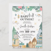 Scandinavische 'Baby het is koud buiten' Baby show Kaart (Voorkant)