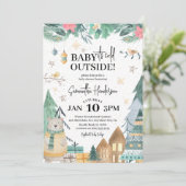 Scandinavische 'Baby het is koud buiten' Baby show Kaart (Staand voorkant)